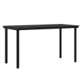 Ensemble à manger de jardin coussins 7 pcs Beige/noir