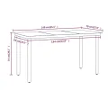 Ensemble à manger de jardin coussins 7 pcs Beige/noir
