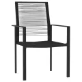 Ensemble à manger de jardin 7 pcs Noir