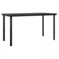 Ensemble à manger de jardin avec coussins 7 pcs Noir