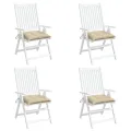 Coussins de chaise lot de 4 beige 50x50x7 cm tissu oxford