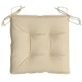 Coussins de chaise lot de 4 beige 50x50x7 cm tissu oxford