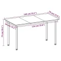 Ensemble à manger de jardin coussins 7 pcs Résine tressée Verre