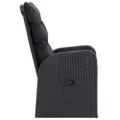 Ensemble à manger de jardin avec coussins 5 pcs Noir