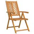 Ensemble de jardin de 5 pièces en bois massif d'acacia