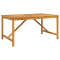 Ensemble de jardin de 5 pièces en bois massif d'acacia