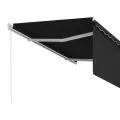 Auvent manuel rétractable avec store 3x2,5 m Anthracite