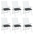 Coussins de chaise lot de 6 anthracite 40x40x7 cm