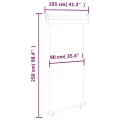 Auvent latéral de balcon 105x250 cm Crème