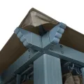Tonnelle avec rideau et lumières LED 4x3 m Taupe Aluminium