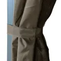 Tonnelle avec rideau et lumières LED 4x3 m Taupe Aluminium