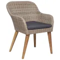 Ensemble à manger de jardin 3 pcs Marron