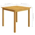 Ensemble à manger de jardin 3 pcs Marron