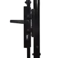Portillon simple porte avec dessus arqué Acier 1x2 m Noir