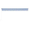 Auvent automatique capteur de vent LED 600x350 cm Bleu et blanc