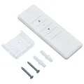 Auvent automatique capteur de vent LED 600x350 cm Bleu et blanc