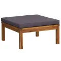 Salon de jardin 8 pcs avec coussin Bois d'acacia solide