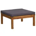 Salon de jardin 5 pcs avec coussin Bois d'acacia solide