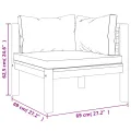 Salon de jardin 5 pcs avec coussin Bois d'acacia solide
