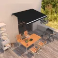 Auvent rétractable automatique 300x250 cm Anthracite