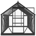 Serre en verre Anthracite 155x395,5x191 cm Aluminium
