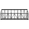 Serre en verre Anthracite 155x395,5x191 cm Aluminium