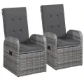 Ensemble à manger de jardin avec coussins 7 pcs Gris