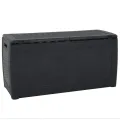 Boîte de stockage jardin Anthracite 119x48x60 cm Polypropylène