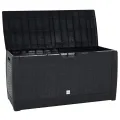 Boîte de stockage jardin Anthracite 119x48x60 cm Polypropylène