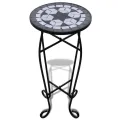 Table d'appoint Mosaïque Noir et blanc