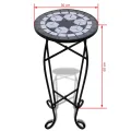 Table d'appoint Mosaïque Noir et blanc