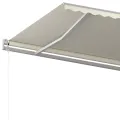 Auvent manuel rétractable avec poteaux 5x3 m Crème