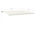 Auvent manuel rétractable avec poteaux 5x3 m Crème