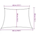 Voile d'ombrage 160 g/m² Noir 4/5x3 m PEHD