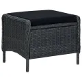 Ensemble à manger de jardin 5 pcs Gris foncé