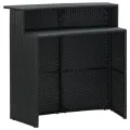 Ensemble de bar de jardin avec coussins 5 pcs Noir