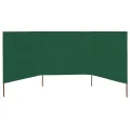 Paravent 3 panneaux Tissu 400 x 120 cm Vert