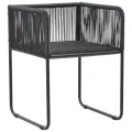 Ensemble à manger de jardin 5 pcs Noir