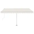 Auvent automatique sur pied 400x350 cm Crème