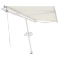 Auvent automatique sur pied 400x350 cm Crème