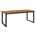 Table de jardin et pieds en forme de U 200x90x75 cm bois acacia
