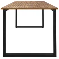 Table de jardin et pieds en forme de U 200x90x75 cm bois acacia