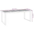 Table de jardin et pieds en forme de U 200x90x75 cm bois acacia