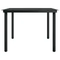 Ensemble à manger de jardin avec coussins 7 pcs Noir