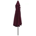 Parasol de jardin avec mât en métal 390 cm rouge bordeaux
