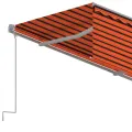 Auvent automatique rétractable avec store 4x3m Orange et marron