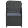 Ensemble à manger de jardin avec coussins 7 pcs Noir
