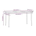 Ensemble à manger de jardin avec coussins 7 pcs Noir