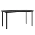 Ensemble à manger de jardin avec coussins 5 pcs Noir