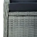 Ensemble à manger de jardin 7 pcs Gris clair